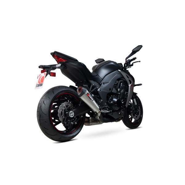 Scorpion Exhaust Kawasaki Z1000 2017 - 2020 Serket Taper Slip-on (Pair) Brushed Stainless Steel Sleeve